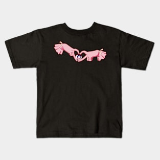 Oshi no Ko Ai Hoshino hand poses that form a Heart while performing on Stage (transparent) Kids T-Shirt